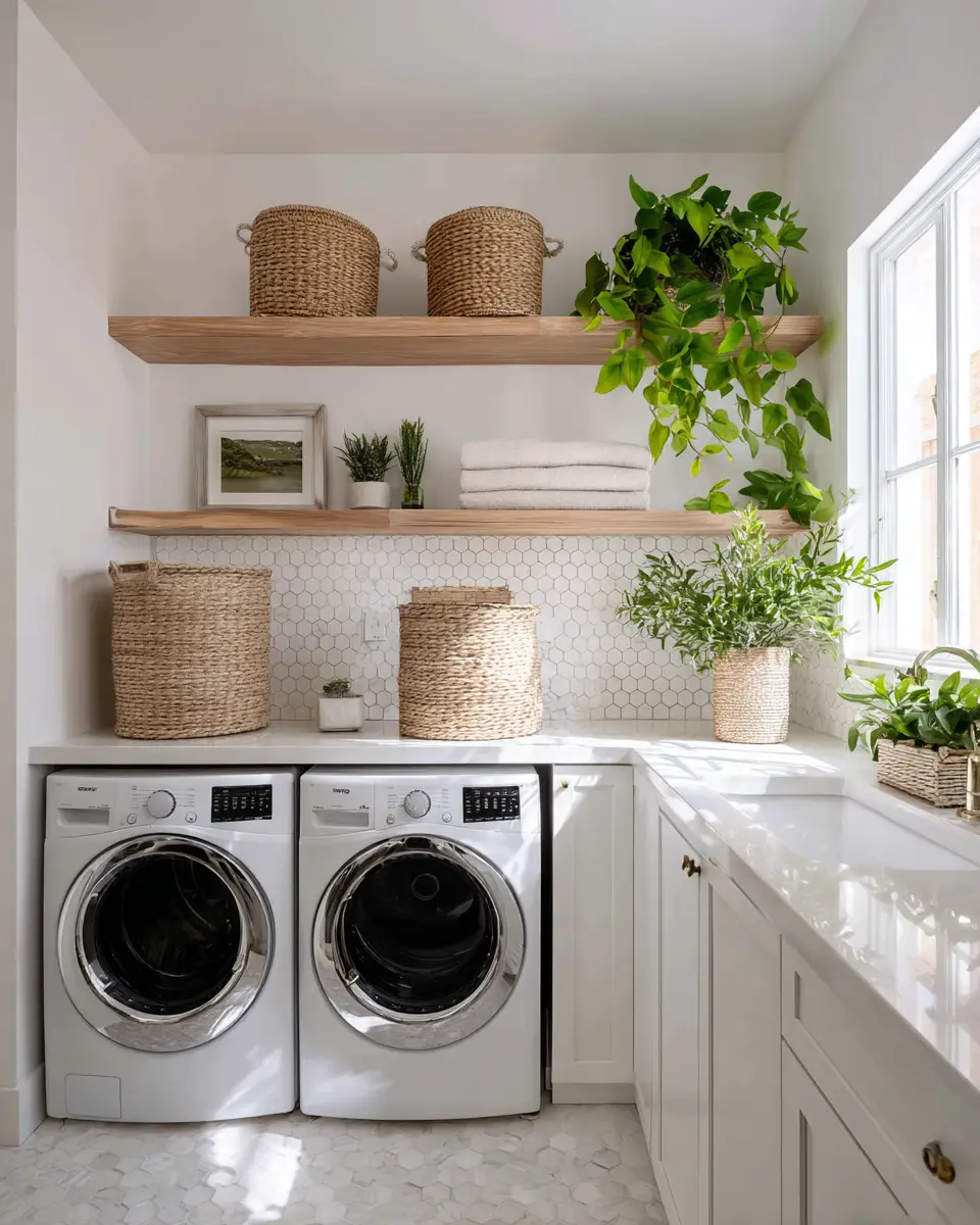 Long Contemporary Laundry Room Decor Ideas
