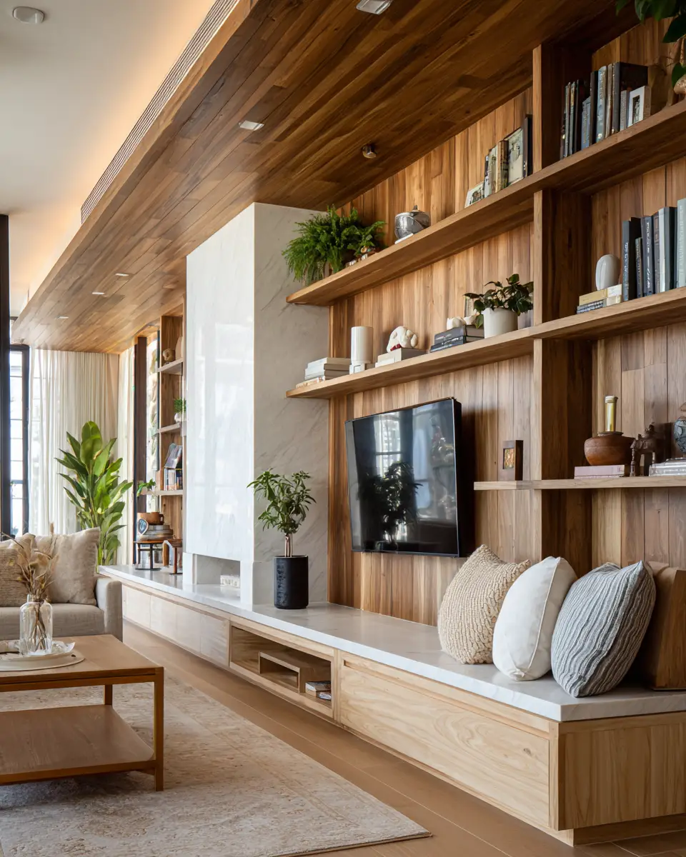 Long Japandi Living Room Decor Ideas