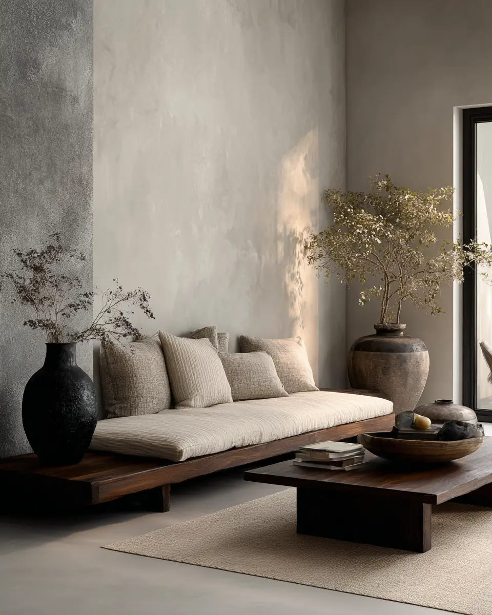 Long Japandi Living Room Decor Ideas