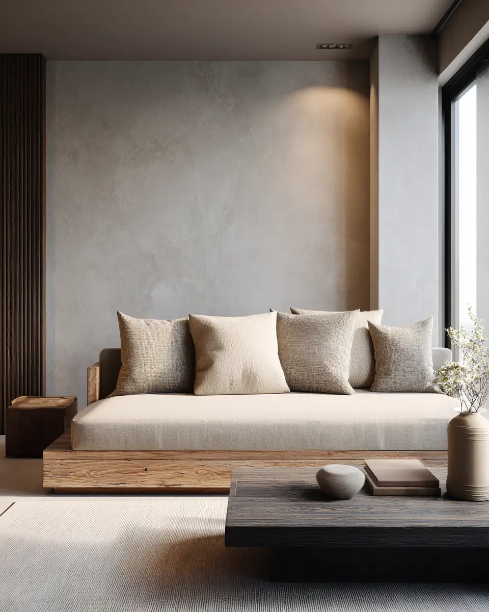 Long Japandi Living Room Decor Ideas