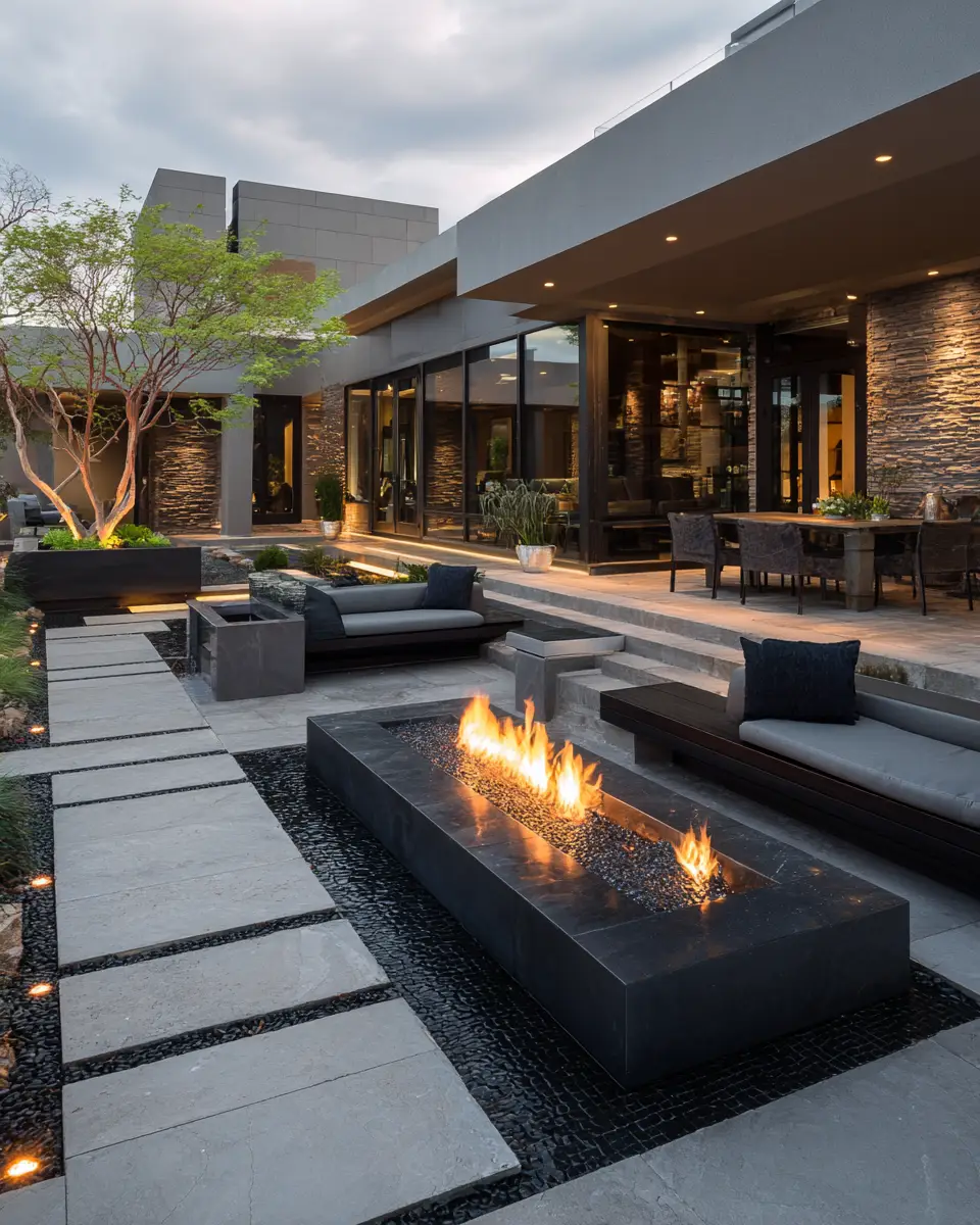 Long Modern Patio Decor Ideas