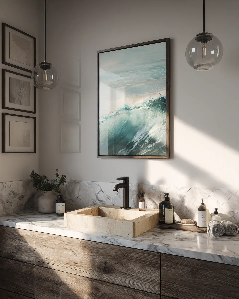 Modern Coastal Bathroom Decor Ideas