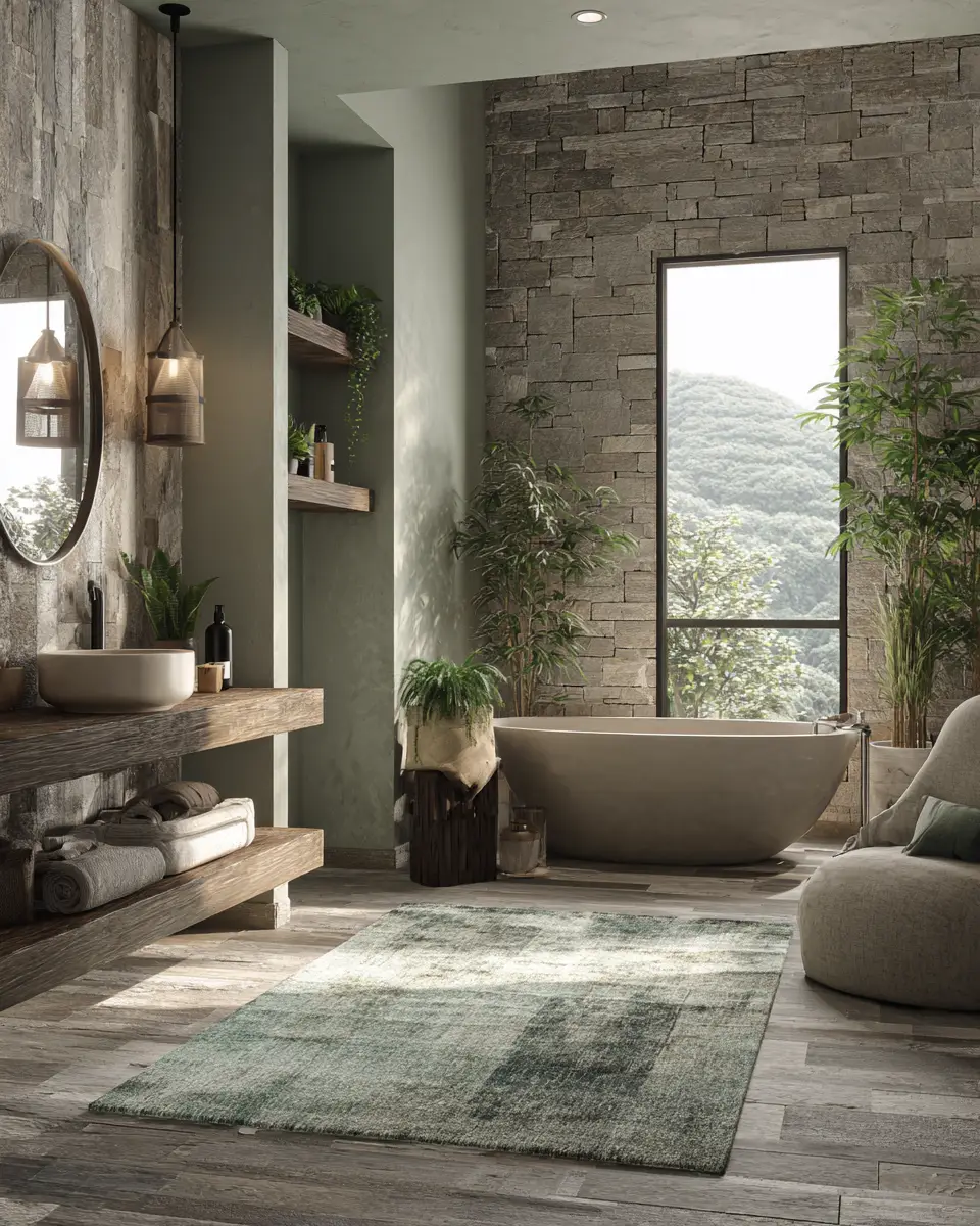 Modern Rustic Bathroom Decor Ideas