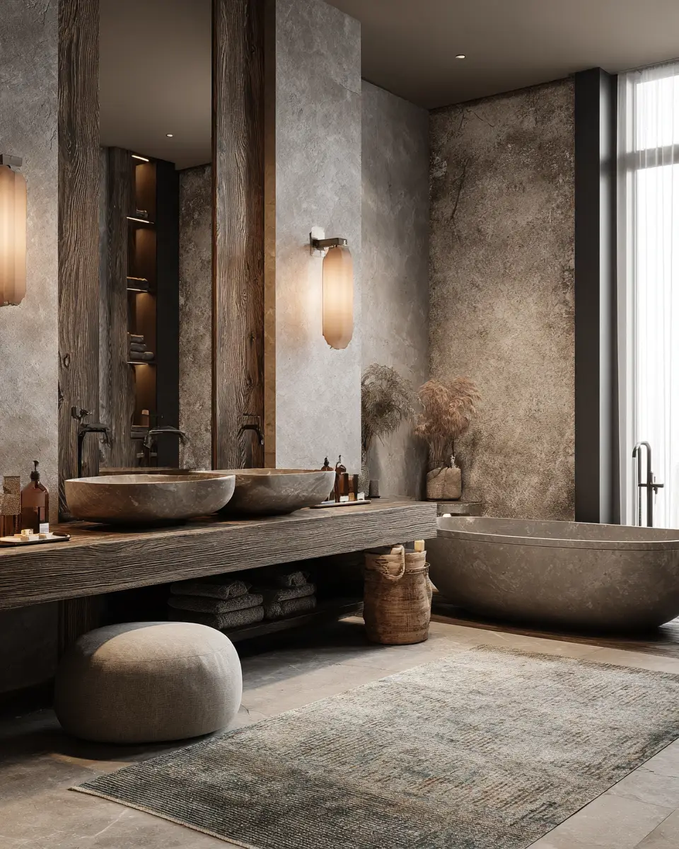 Modern Rustic Bathroom Decor Ideas