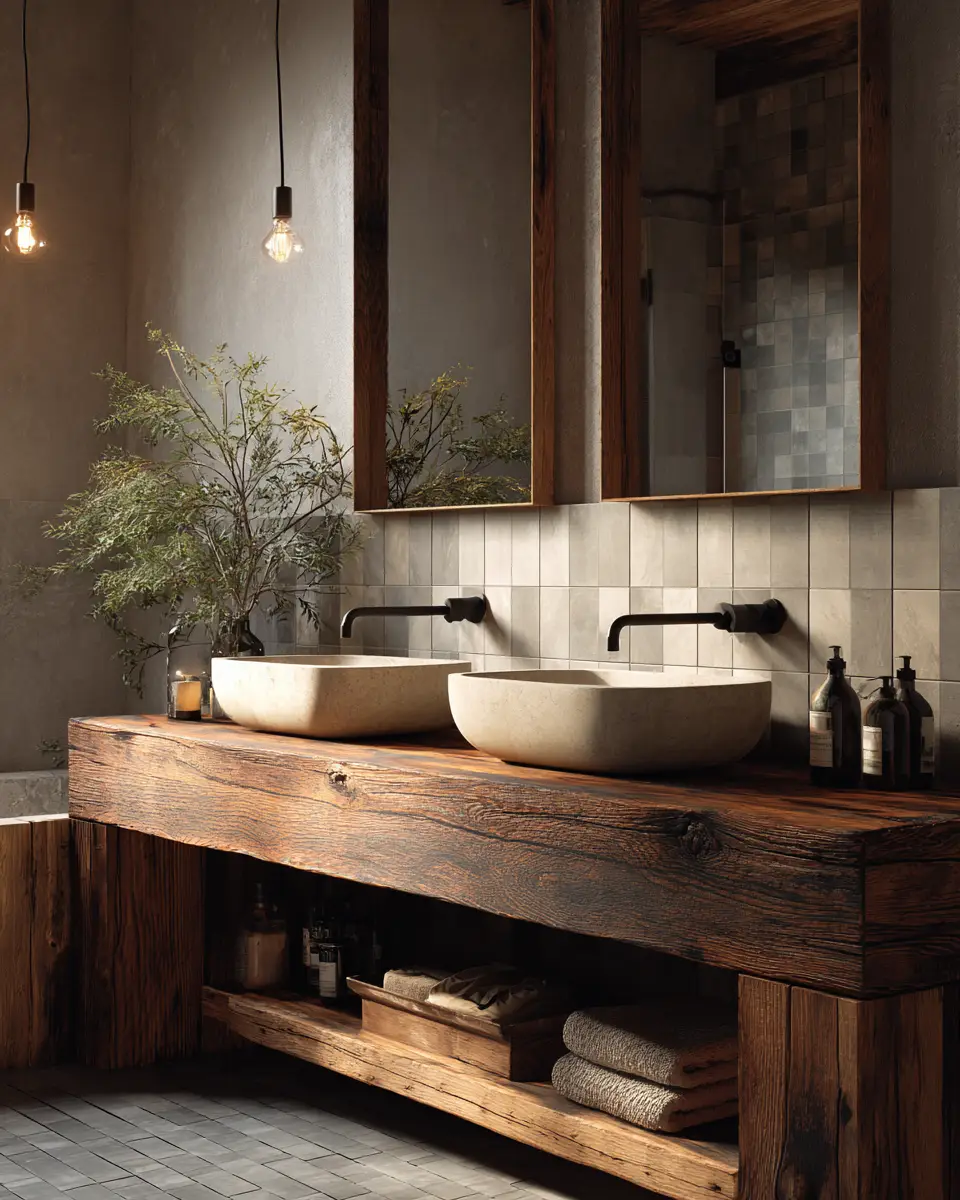 Modern Rustic Bathroom Decor Ideas