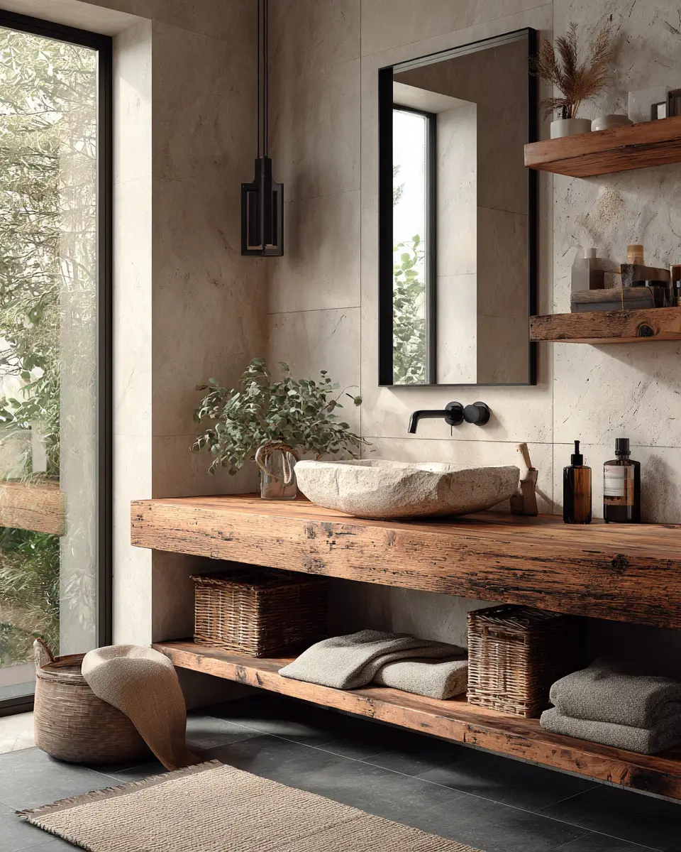 Modern Rustic Bathroom Decor Ideas