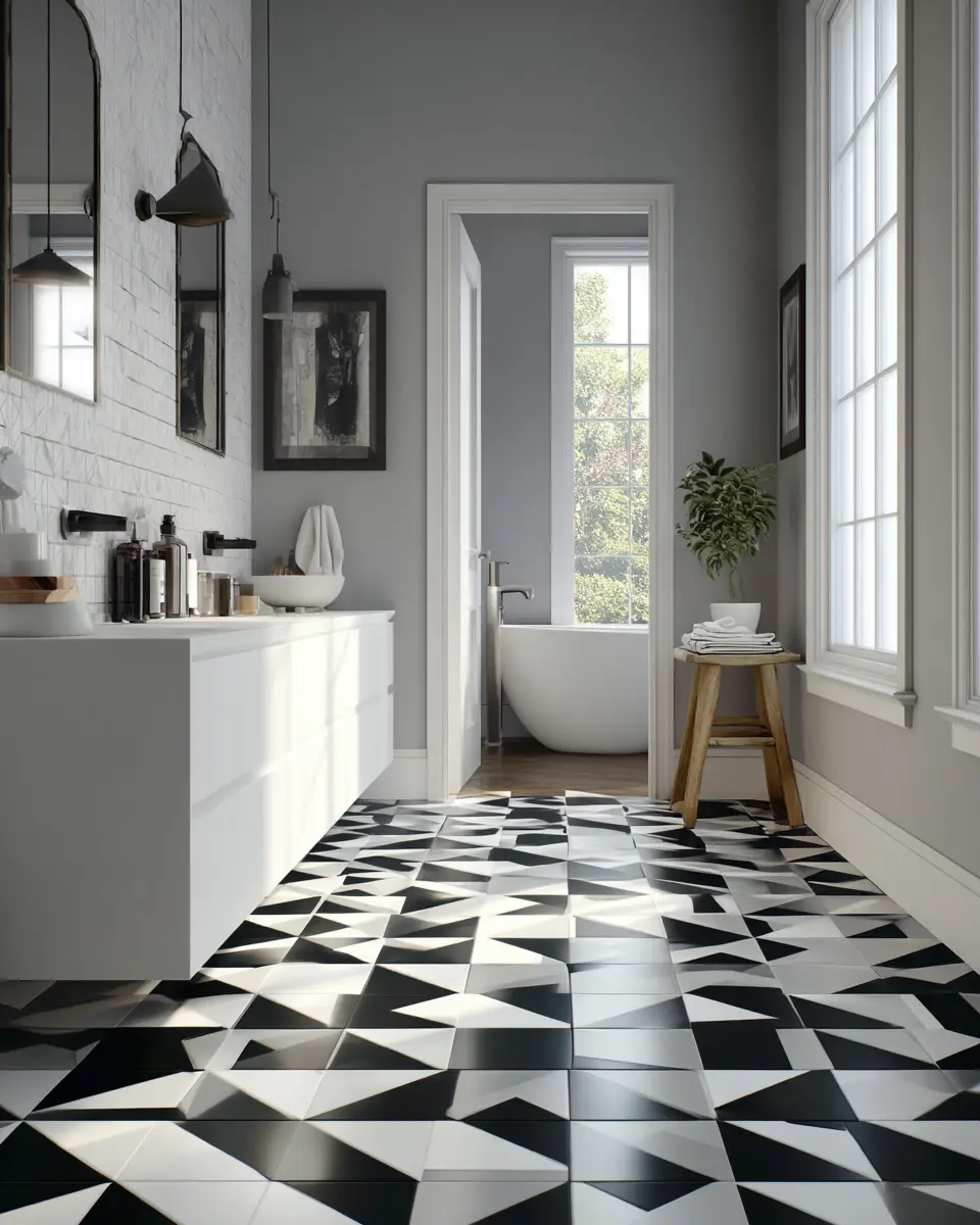Monochrome Bathroom Decor Ideas