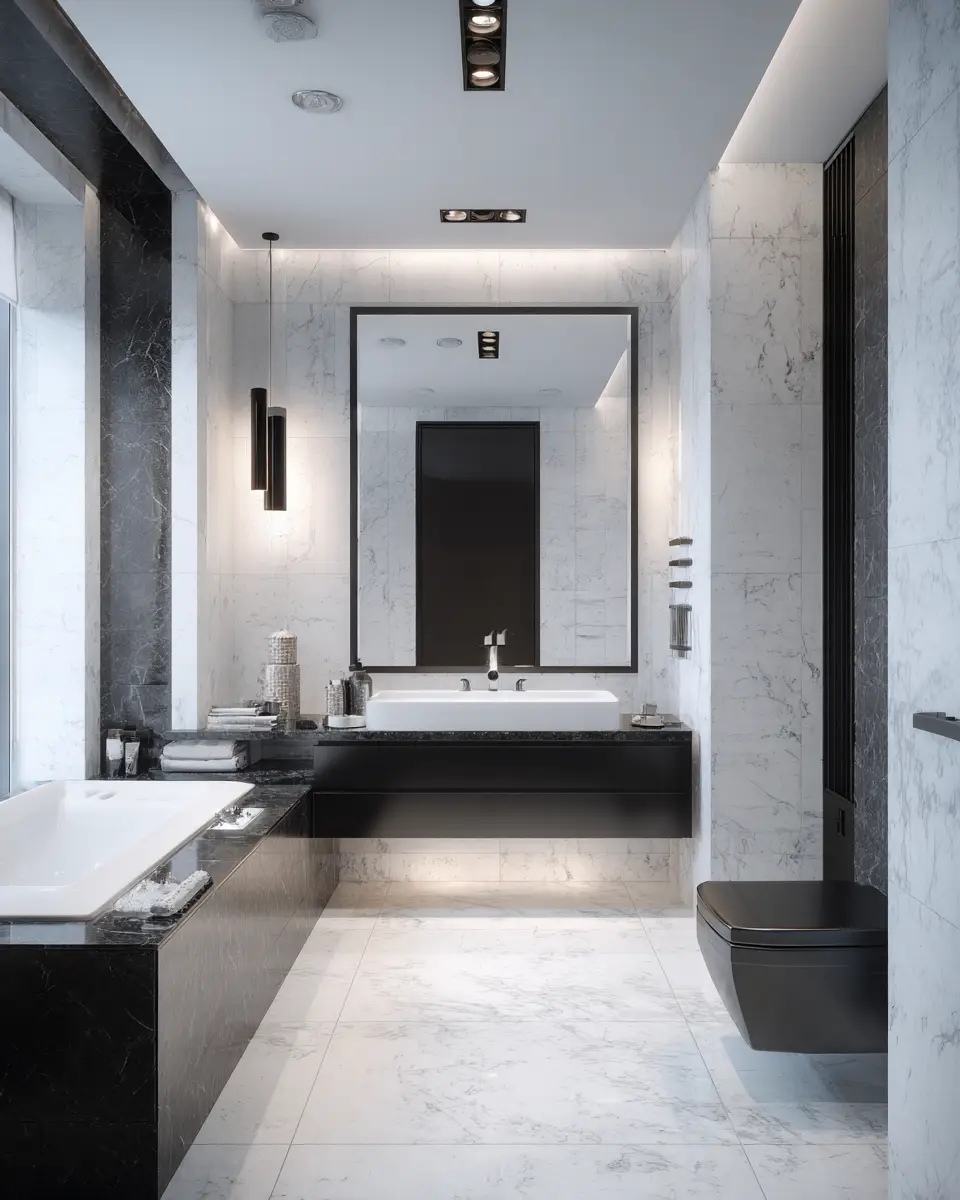 Monochrome Bathroom Decor Ideas