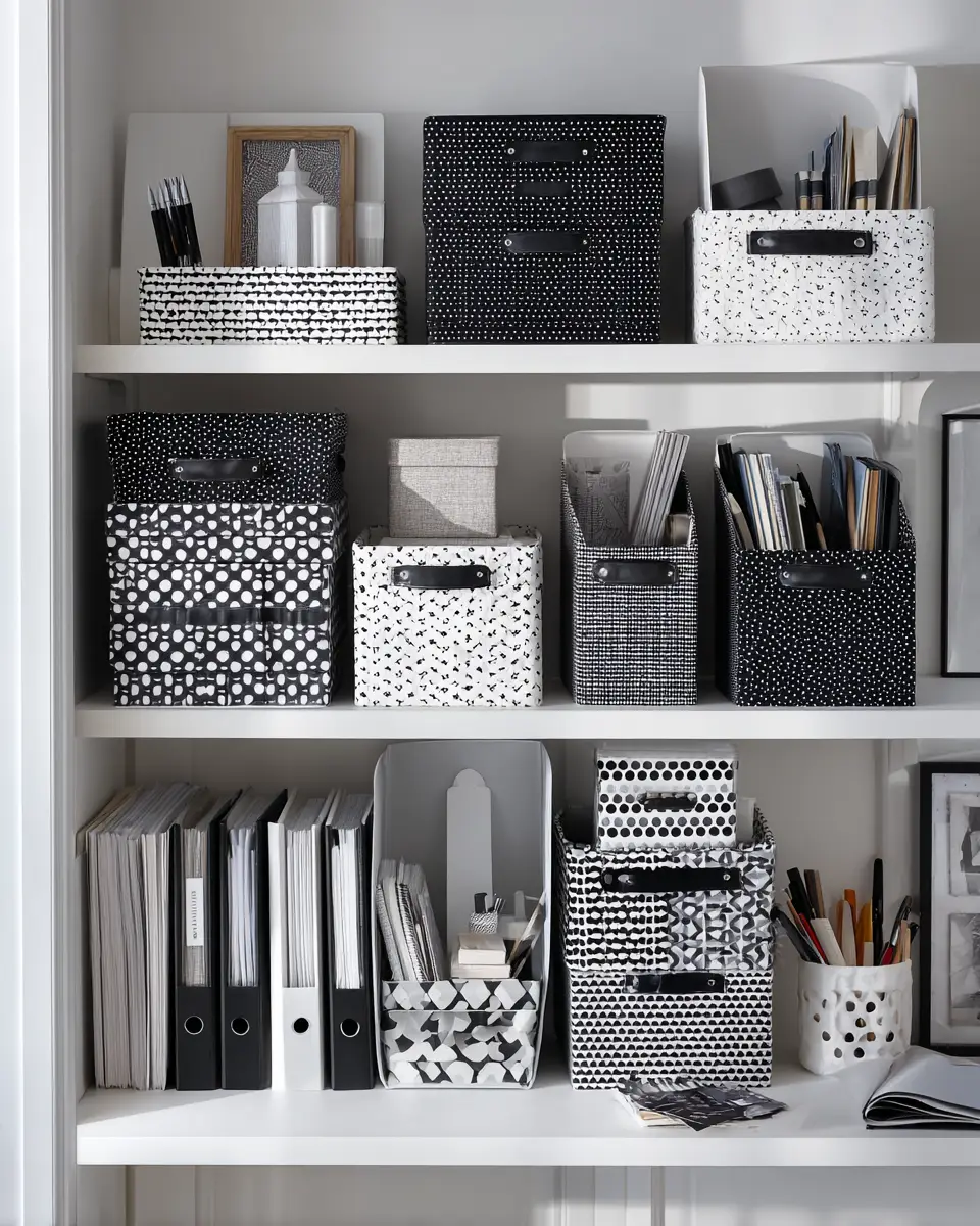 Monochrome Home Office Decor Ideas - Featured