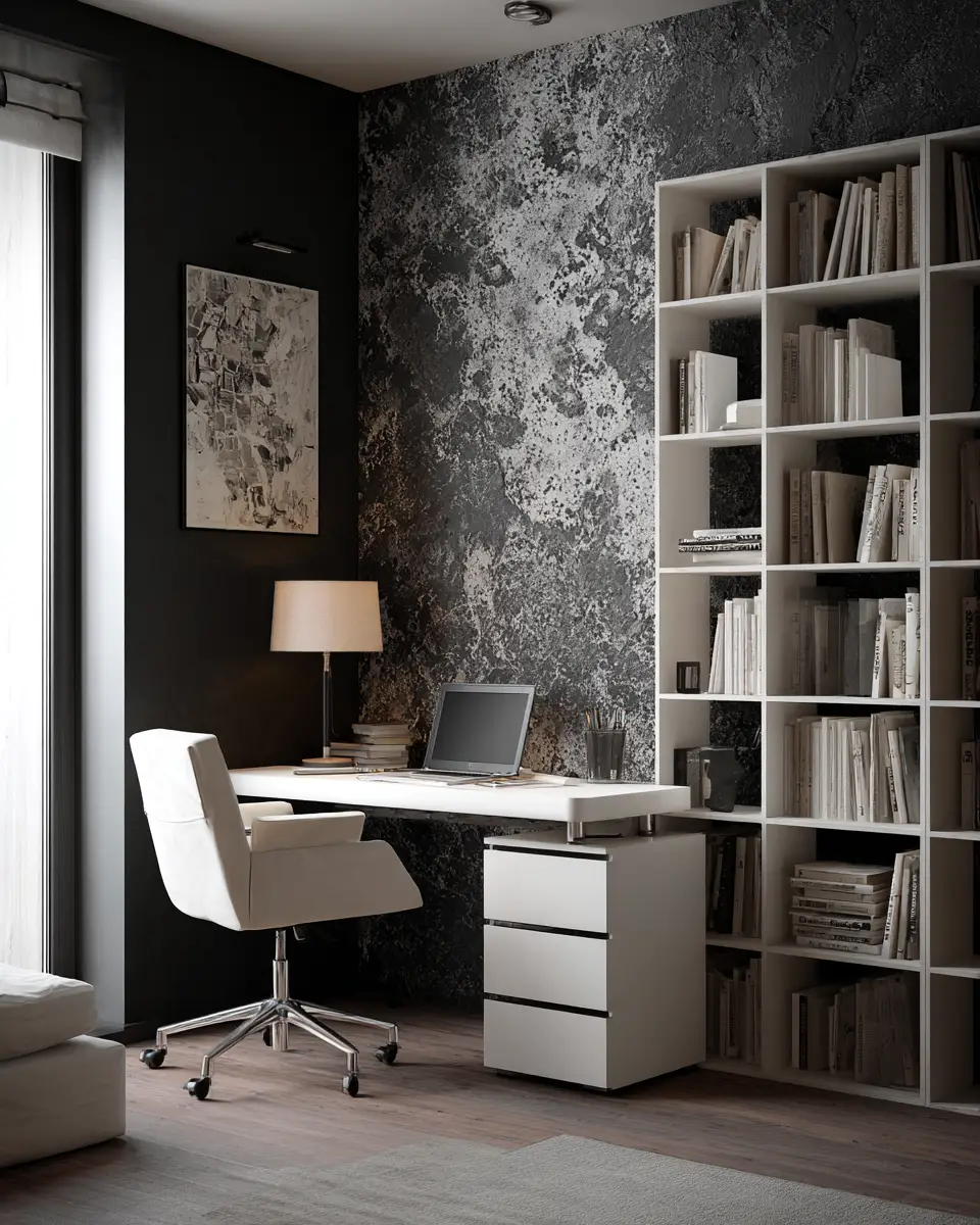 Monochrome Home Office Decor Ideas