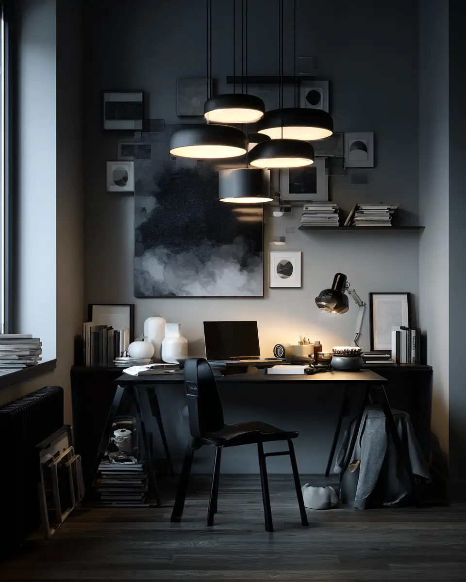 Monochrome Home Office Decor Ideas