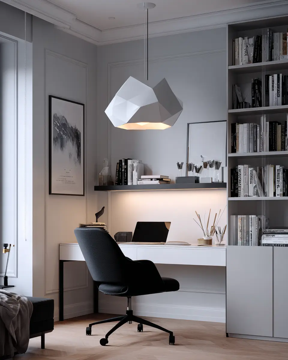 Monochrome Home Office Decor Ideas