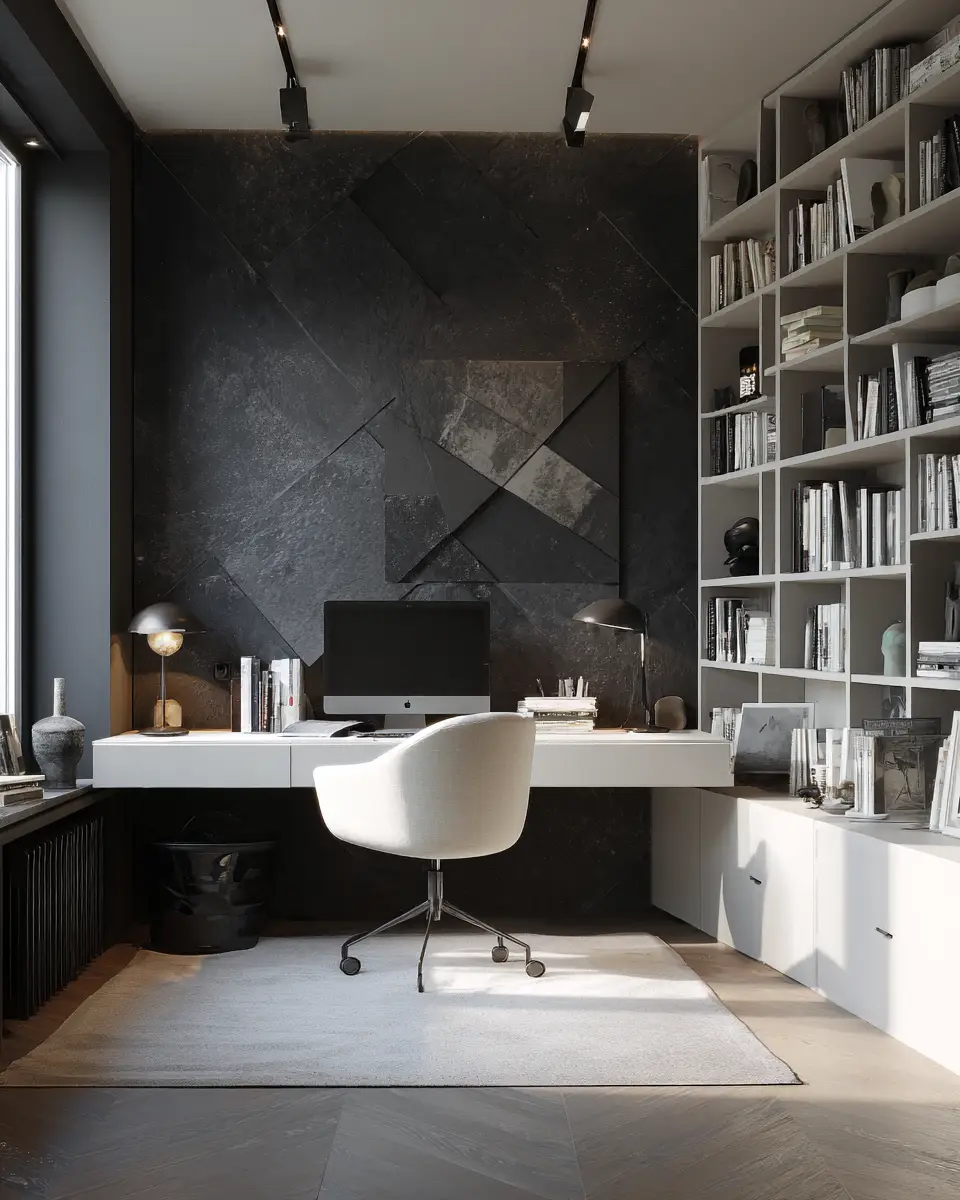 Monochrome Home Office Decor Ideas