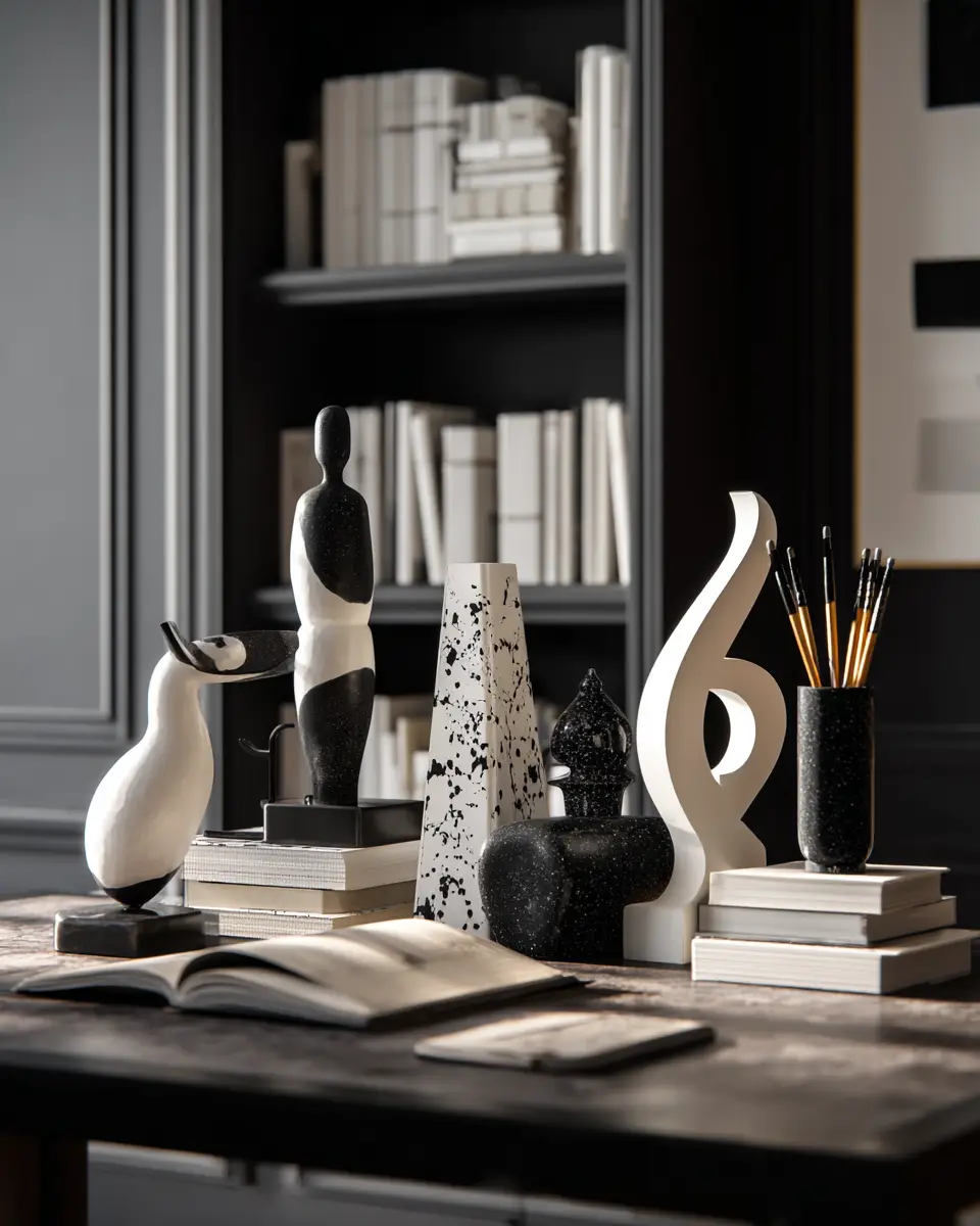 Monochrome Home Office Decor Ideas