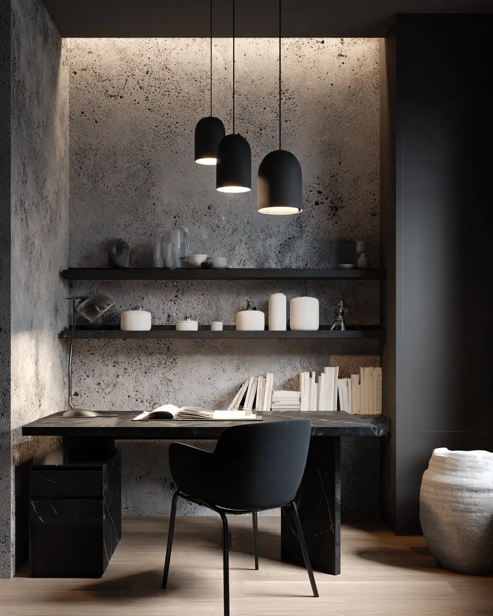Monochrome Home Office Decor Ideas