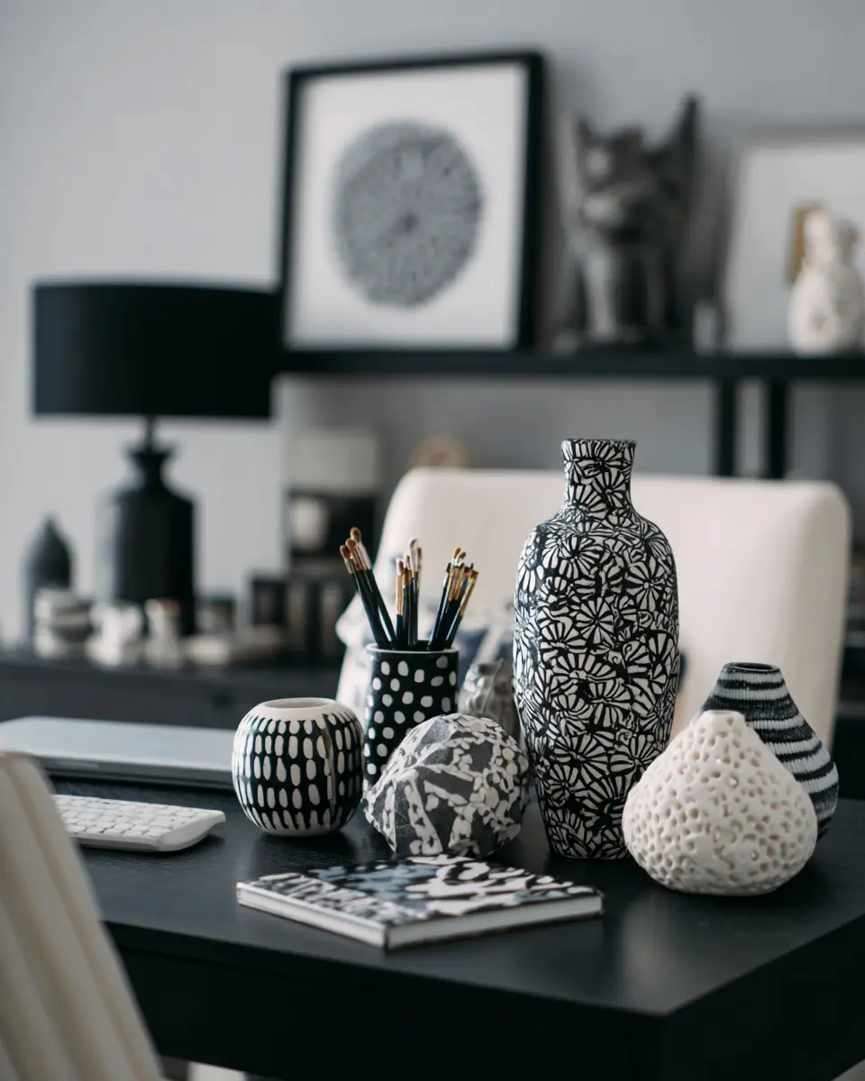 Monochrome Home Office Decor Ideas