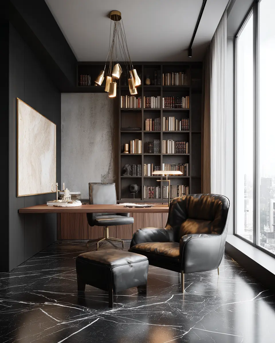 Monochrome Home Office Decor Ideas