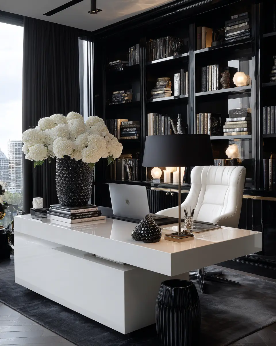 Monochrome Home Office Decor Ideas