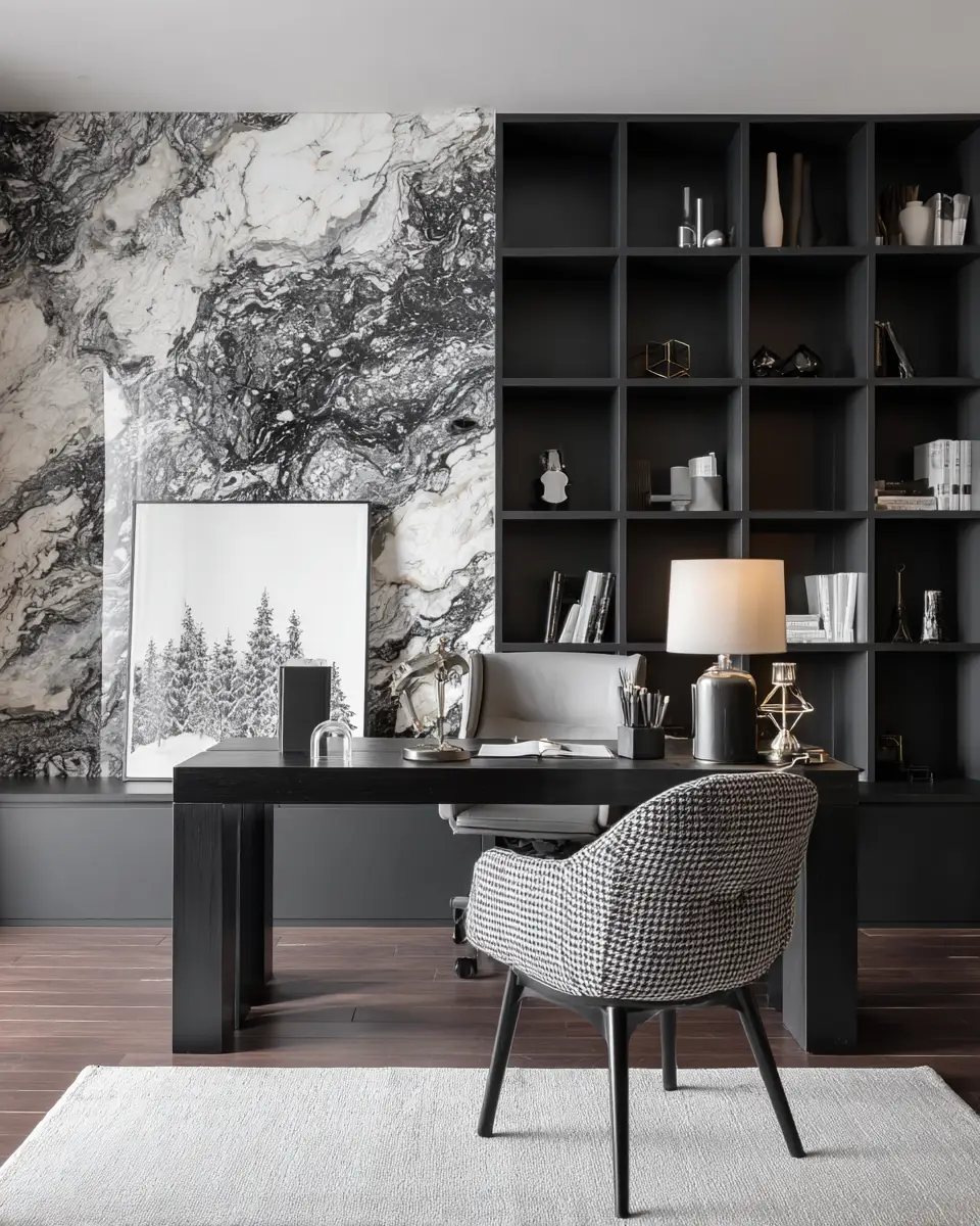 Monochrome Home Office Decor Ideas
