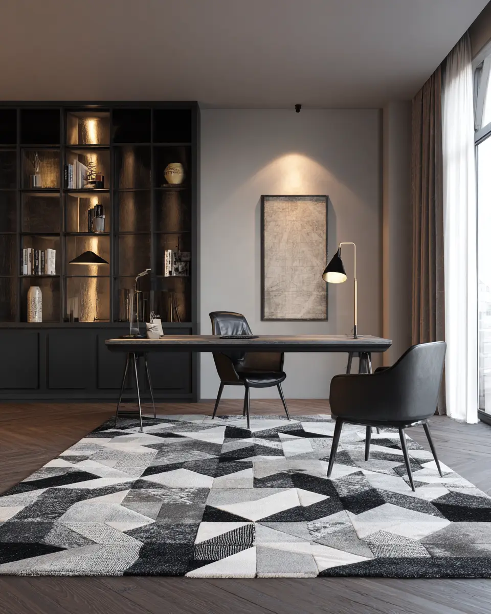 Monochrome Home Office Decor Ideas