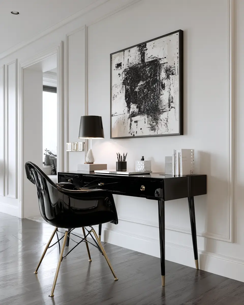 Monochrome Home Office Decor Ideas