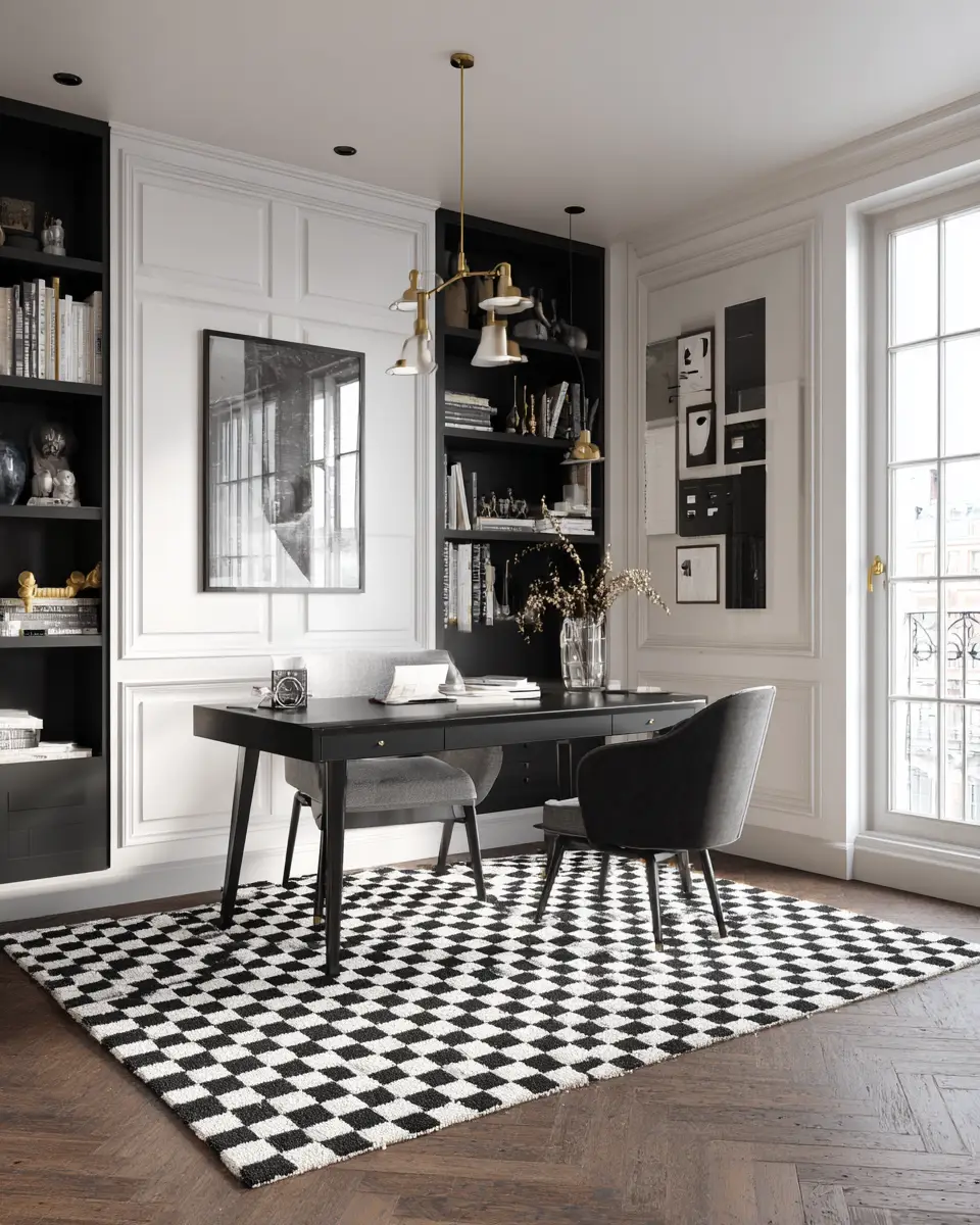 Monochrome Home Office Decor Ideas