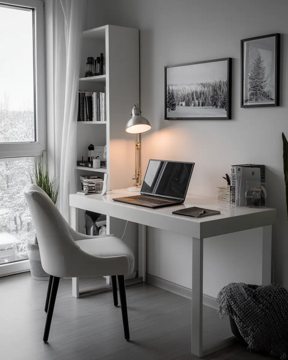 Monochrome Home Office Decor Ideas