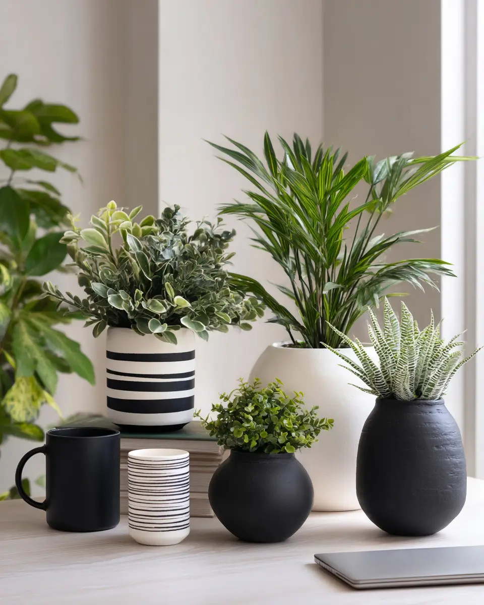 Monochrome Home Office Decor Ideas