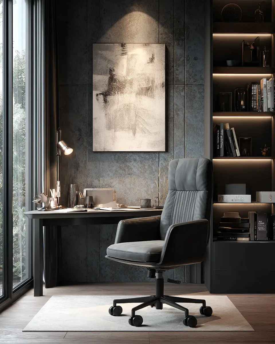 Monochrome Home Office Decor Ideas