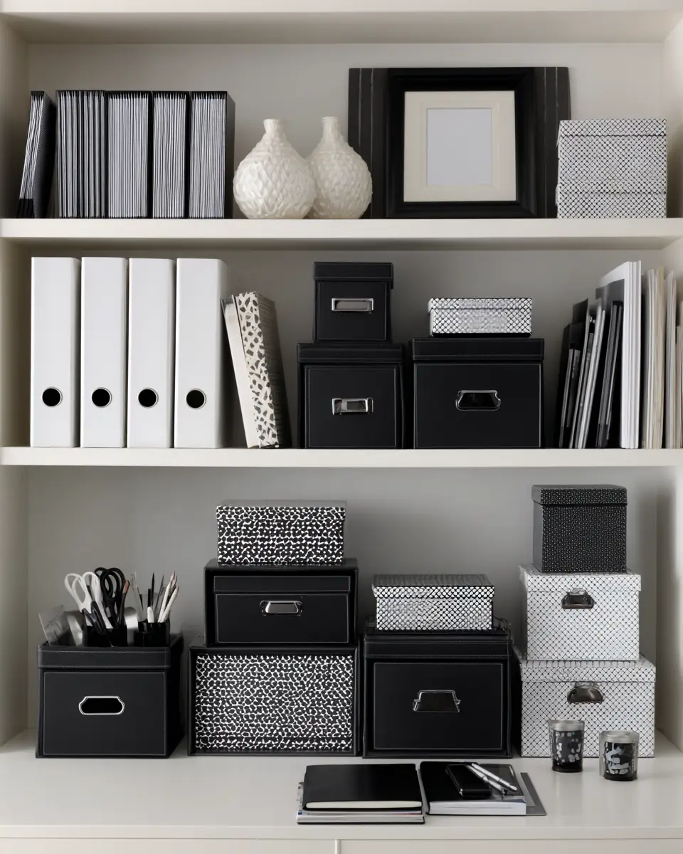 Monochrome Home Office Decor Ideas
