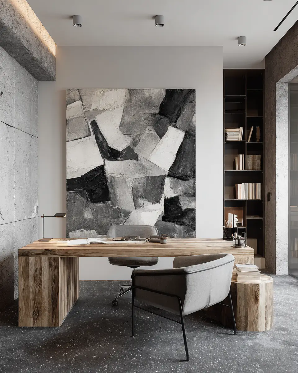 Monochrome Home Office Decor Ideas