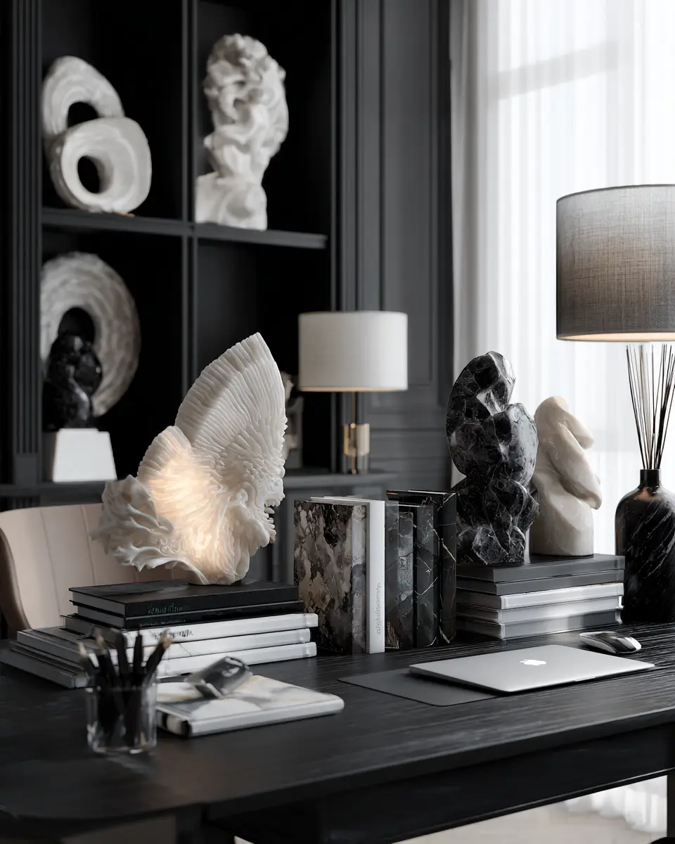 Monochrome Home Office Decor Ideas