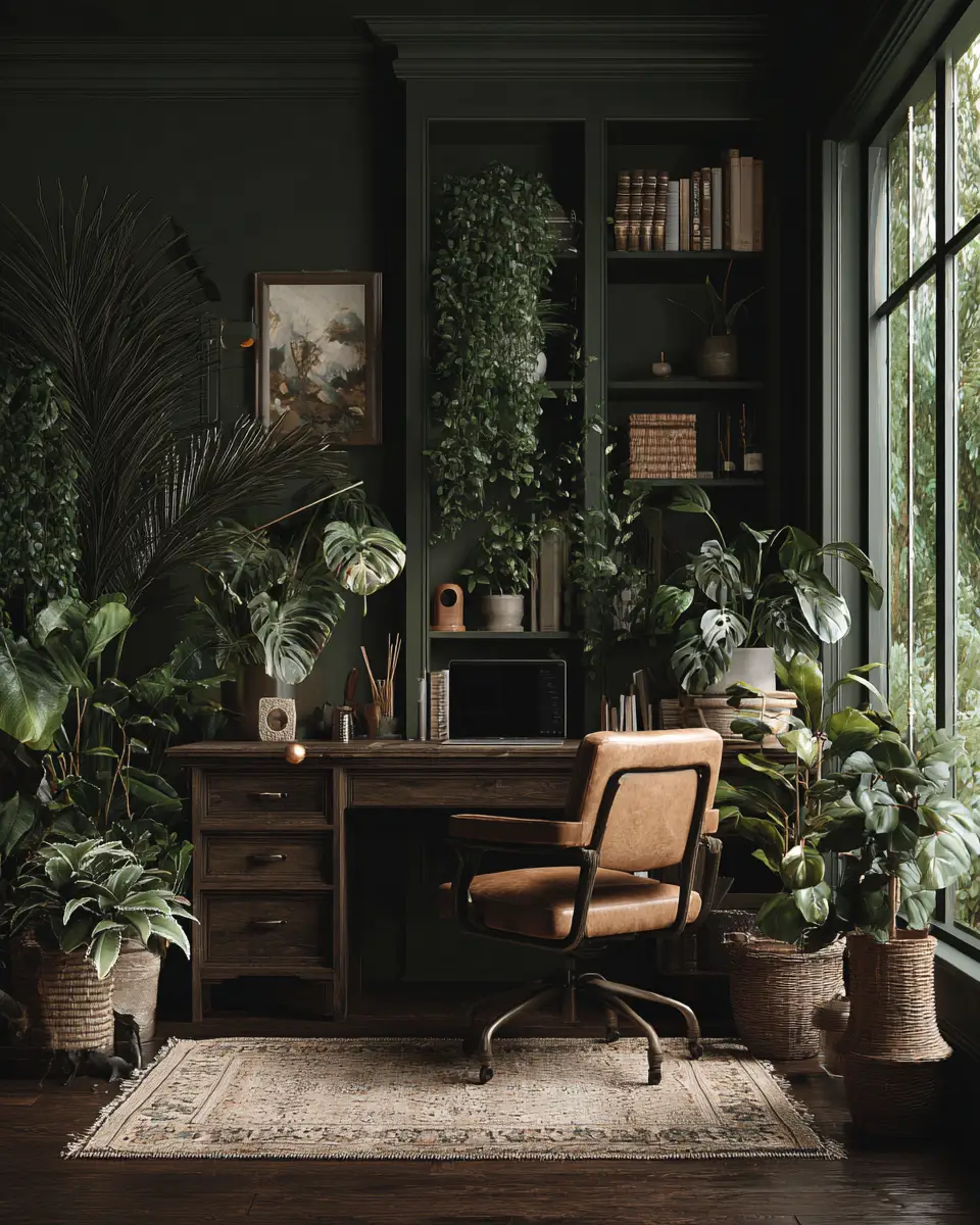 Moody Boho Home Office Decor Ideas