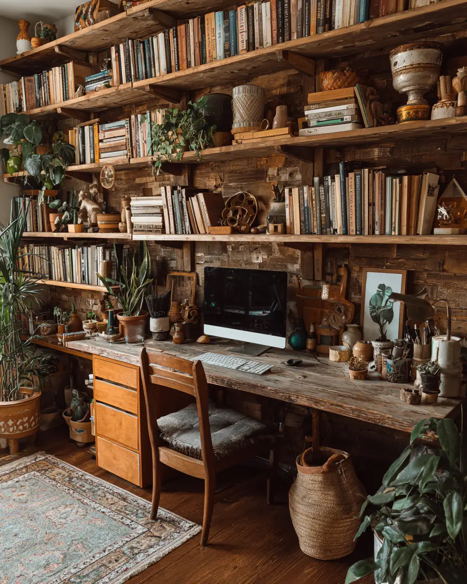 Moody Boho Home Office Decor Ideas