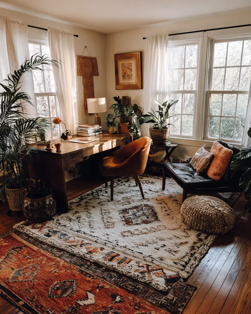 Moody Boho Home Office Decor Ideas