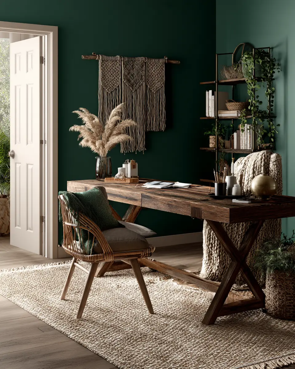 Moody Boho Home Office Decor Ideas