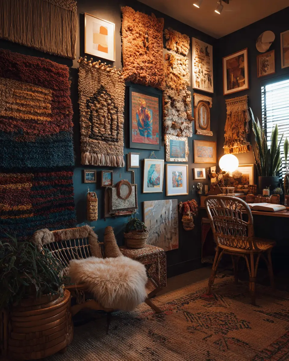 Moody Boho Home Office Decor Ideas