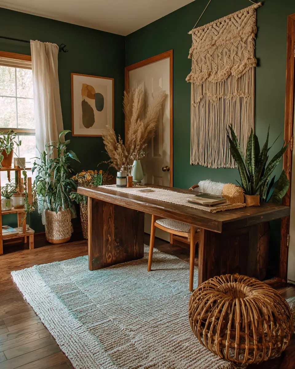 Moody Boho Home Office Decor Ideas