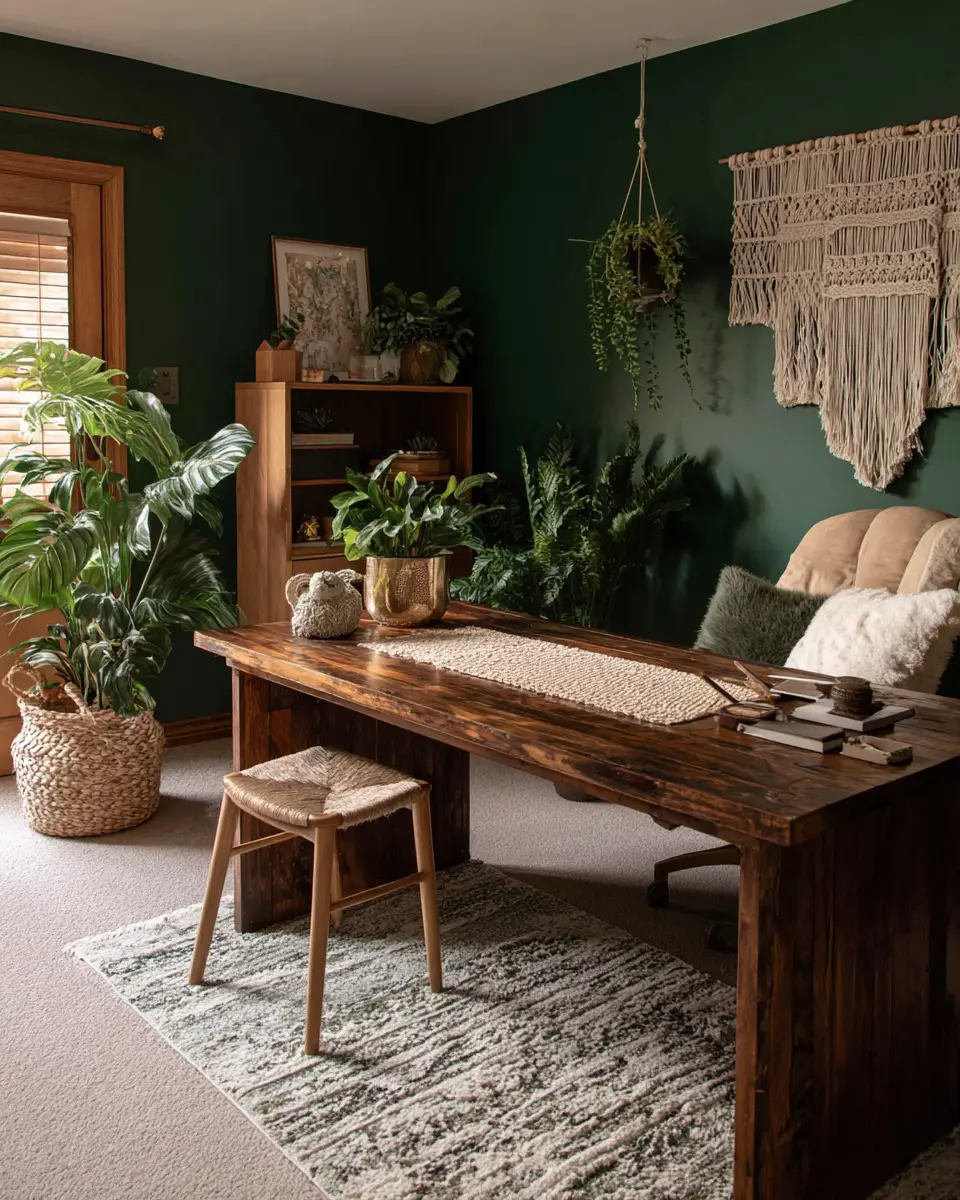 Moody Boho Home Office Decor Ideas