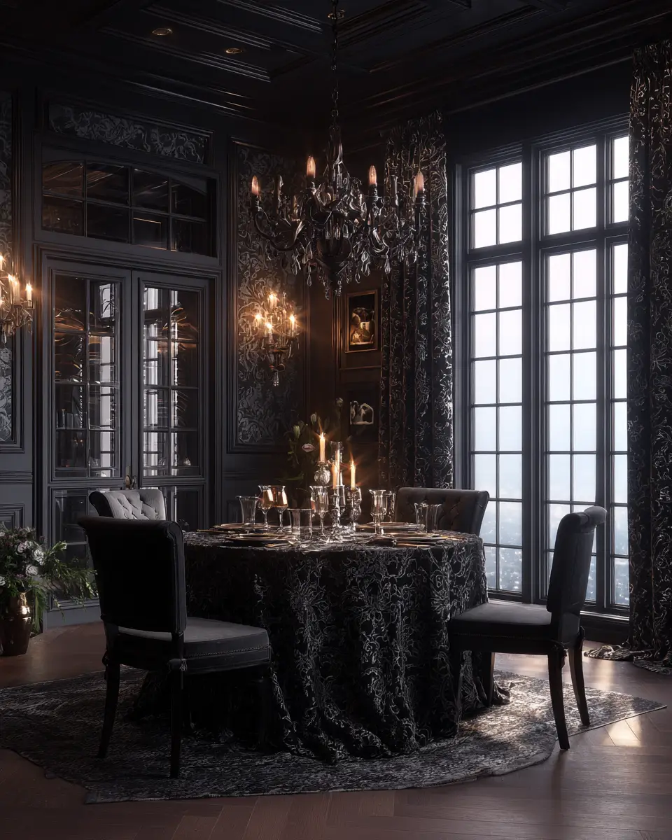 Moody Classic Dining Room Decor Ideas - Featured