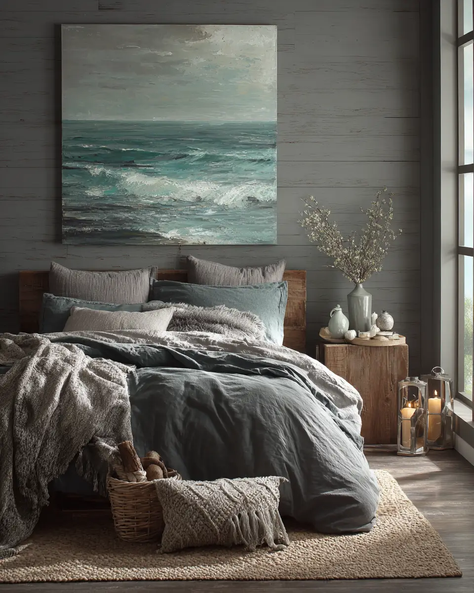 Moody Coastal Bedroom Decor Ideas