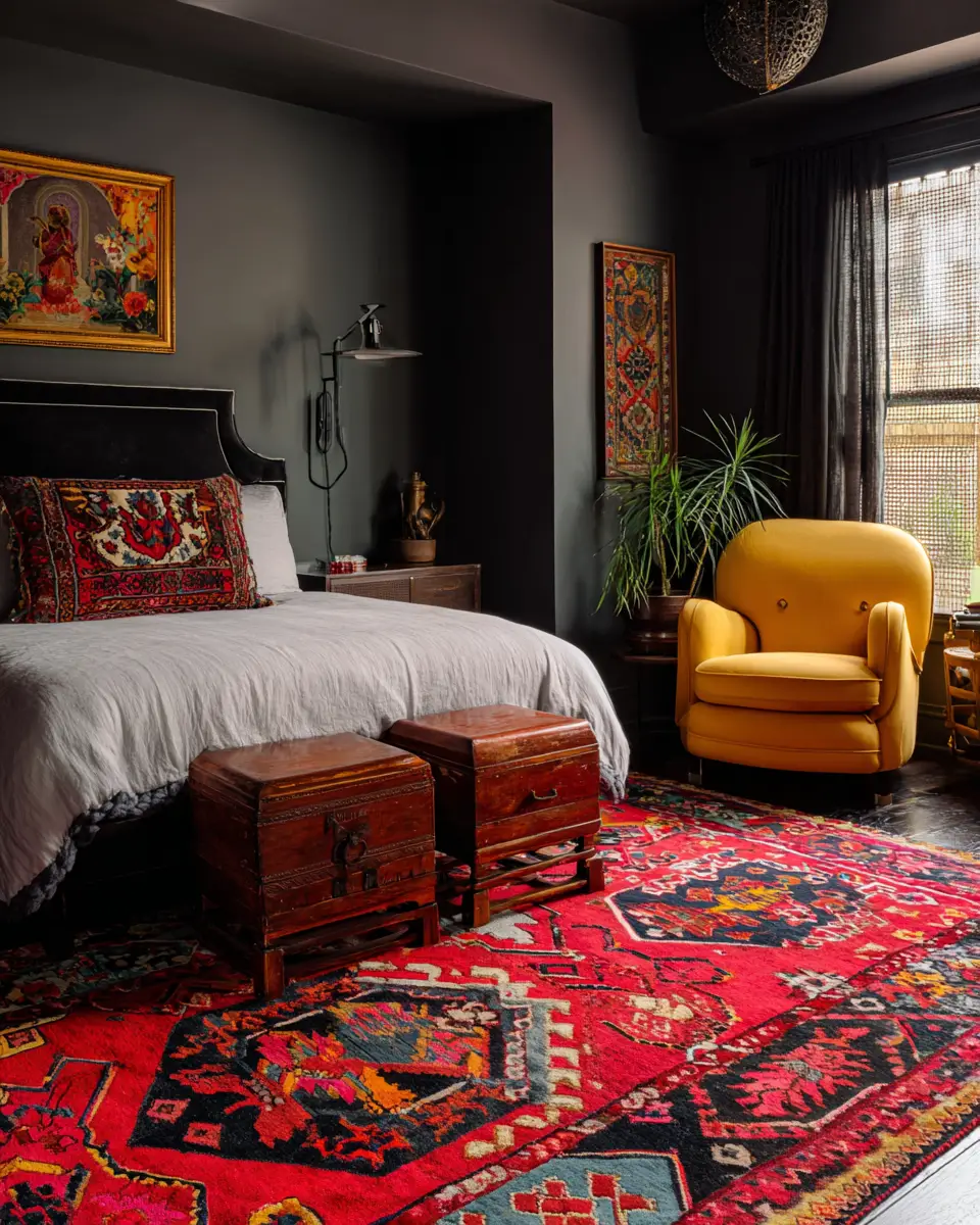 Moody Eclectic Bedroom Decor Ideas - Featured