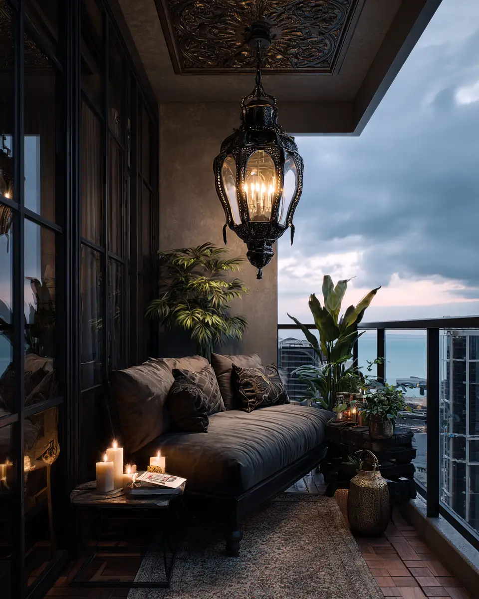 Moody Glam Balcony Decor Ideas