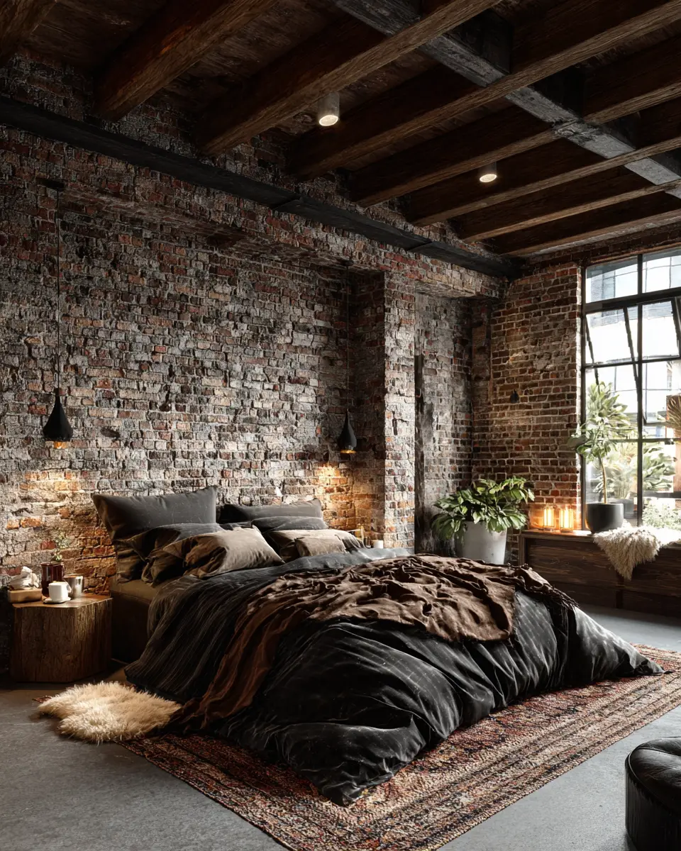 Moody Industrial Bedroom Decor Ideas - Featured