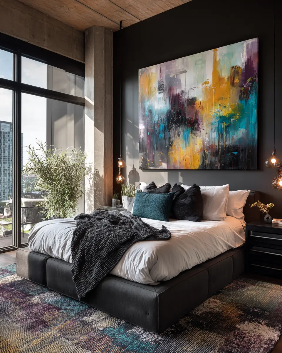 Moody Industrial Bedroom Decor Ideas