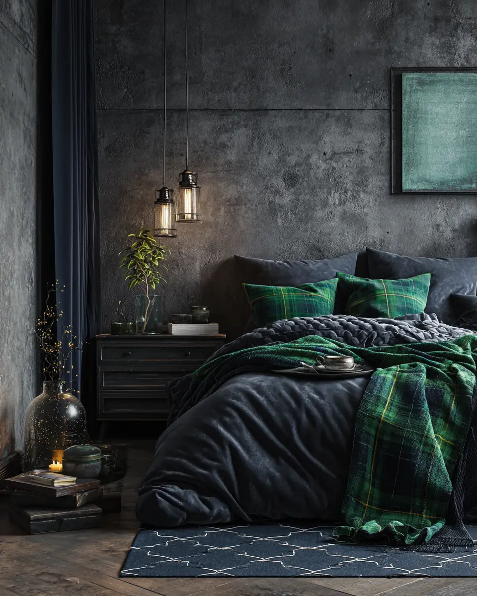 Moody Industrial Bedroom Decor Ideas