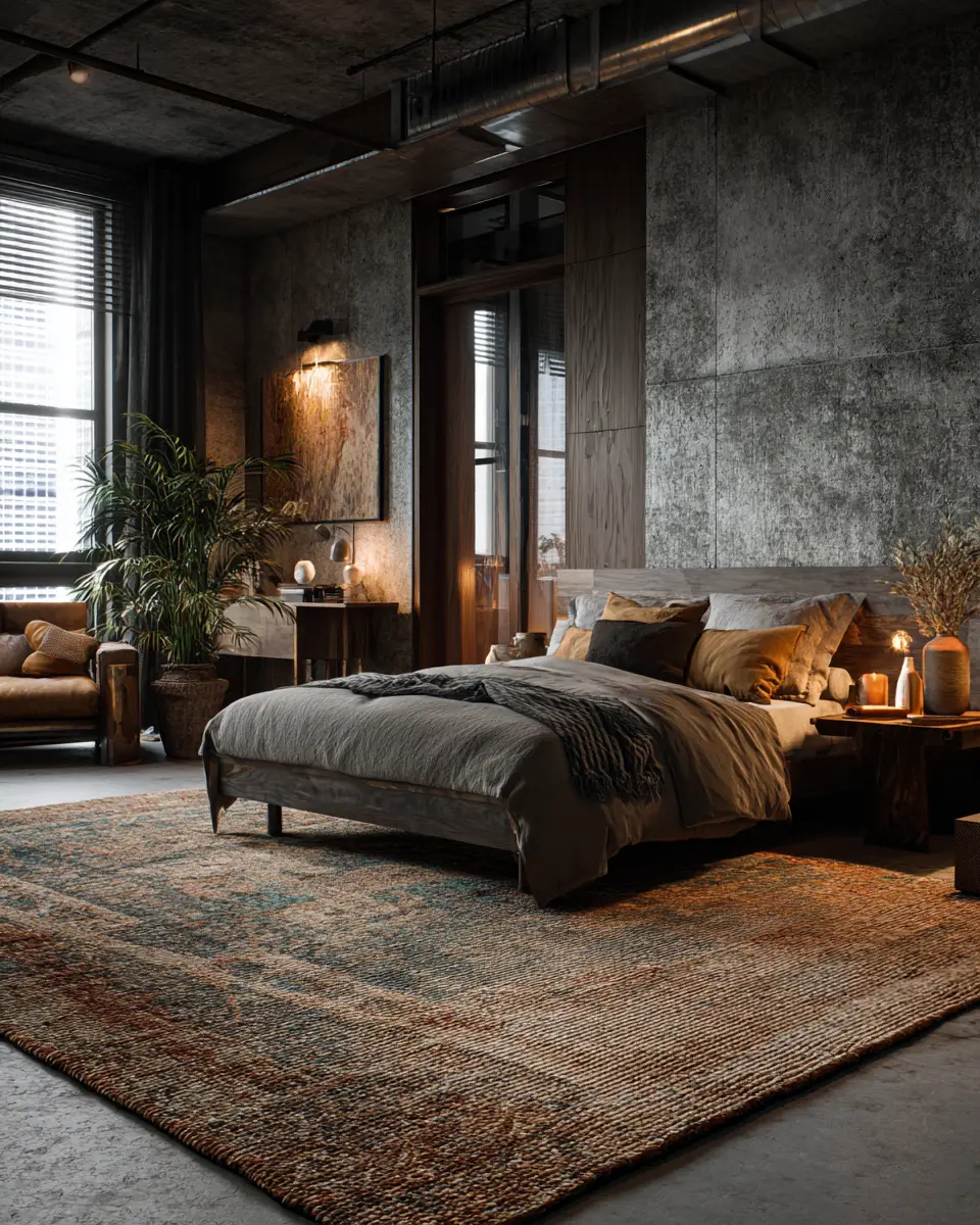 Moody Industrial Bedroom Decor Ideas