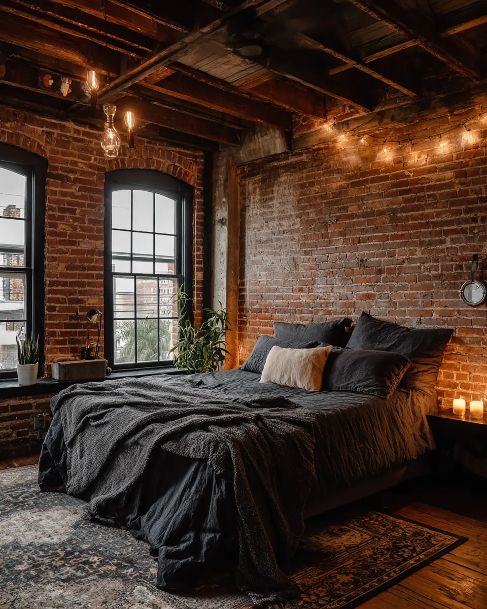Moody Industrial Bedroom Decor Ideas