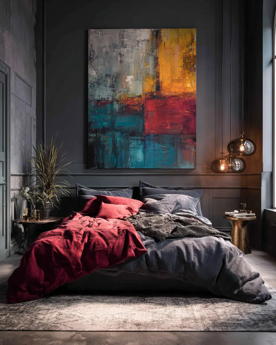 Moody Industrial Bedroom Decor Ideas