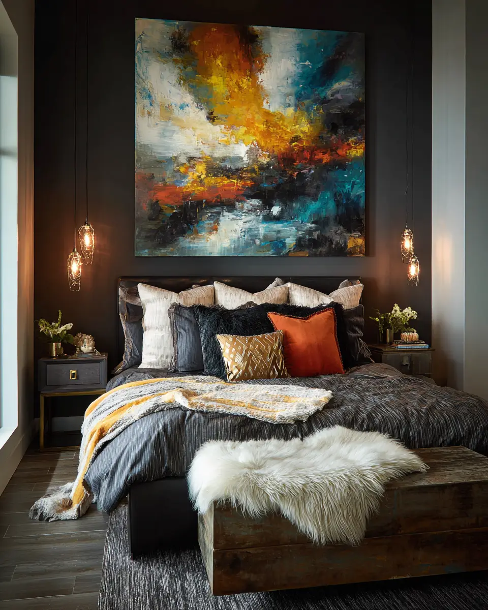 Moody Industrial Bedroom Decor Ideas
